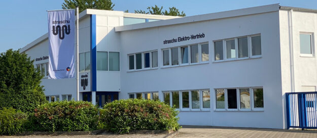 Das Gebäude des straschu Elektro-Vertriebs in Stuhr